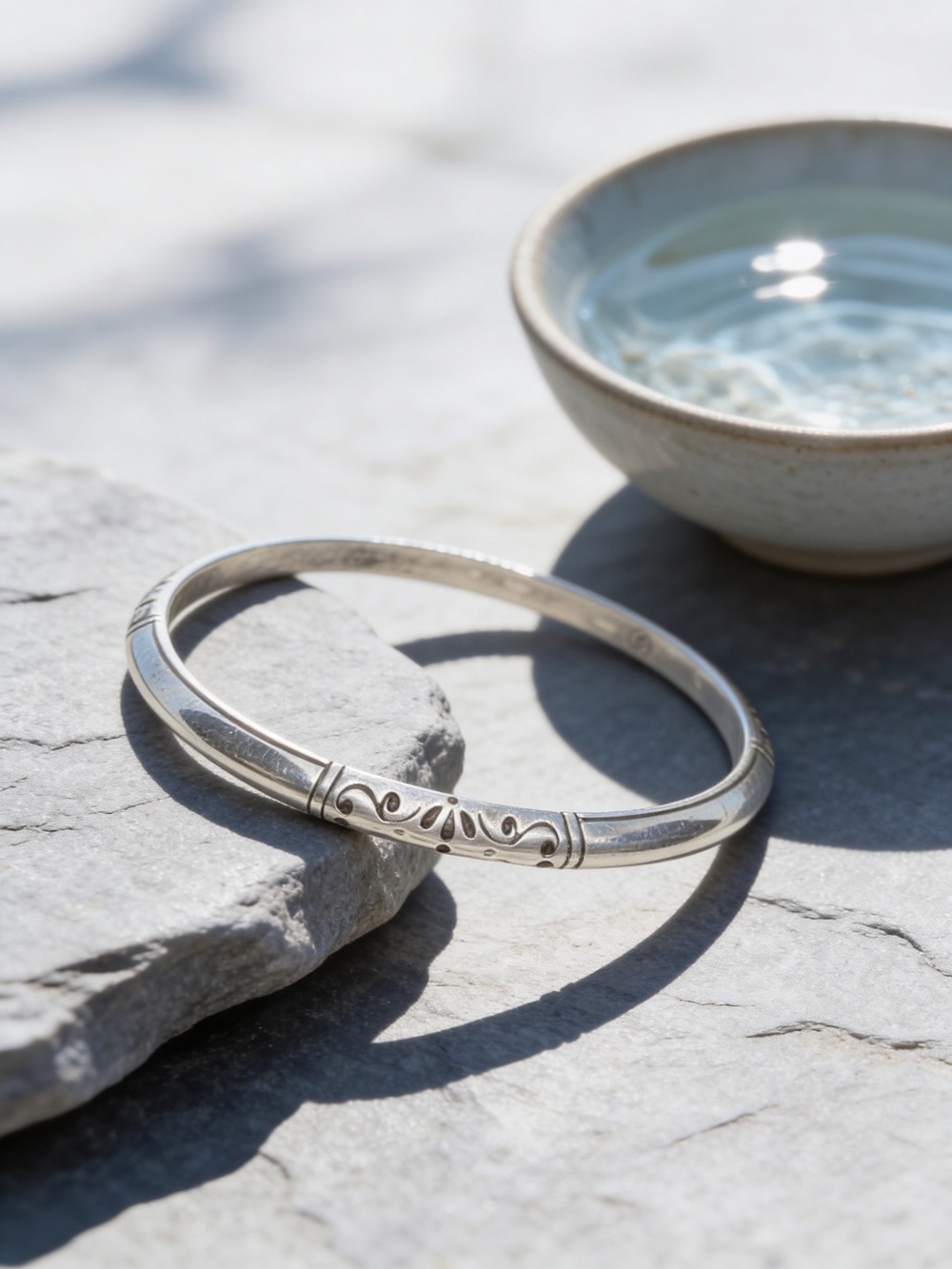 Brighton Silver Plated Bangle Bracelet Size 7 3/4